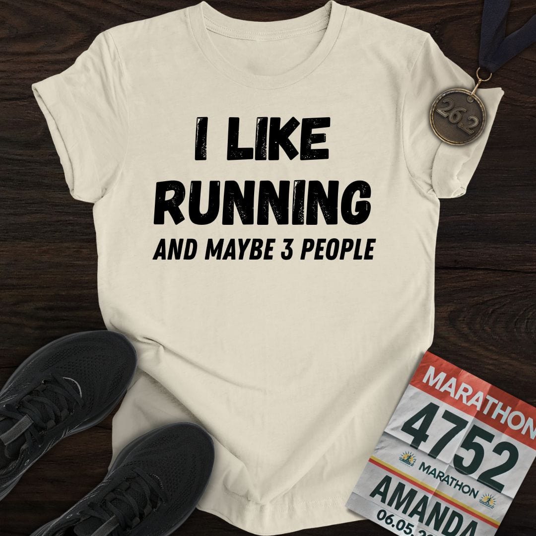 Printify T-Shirt Sand / S Like Running & 3 People T-shirt