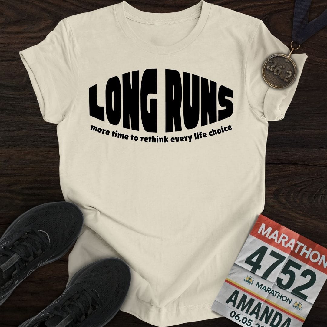 Printify T-Shirt Sand / S Long Runs T-shirt