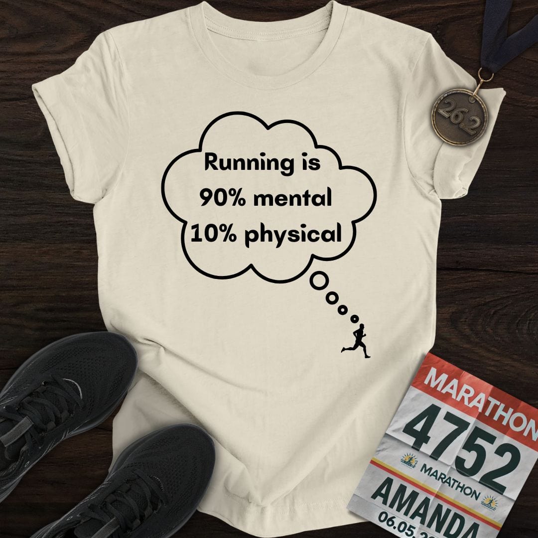 Printify T-Shirt Sand / S Mental or Physical Running T-Shirt
