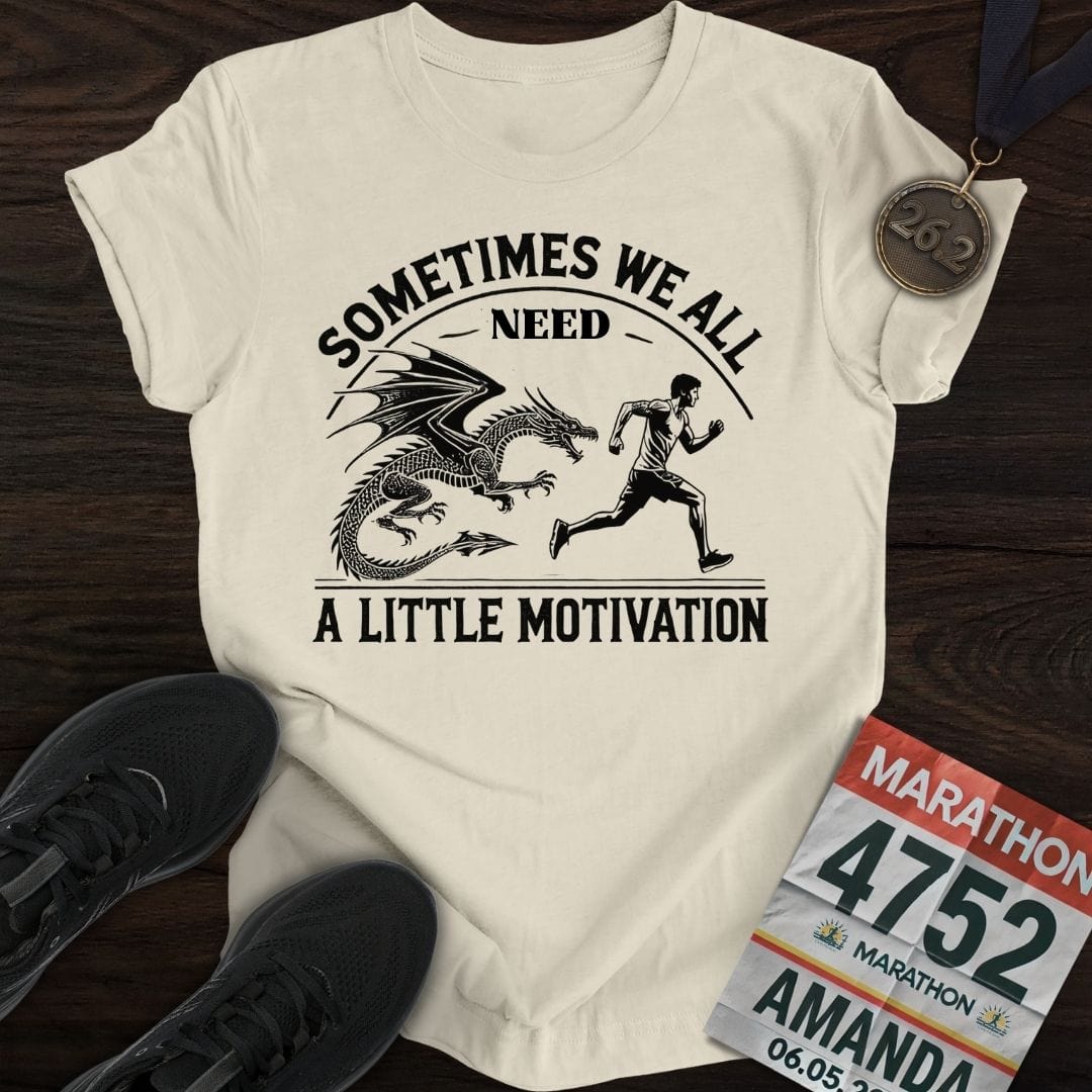 Printify T-Shirt Sand / S Need a Little Motivation T-Shirt