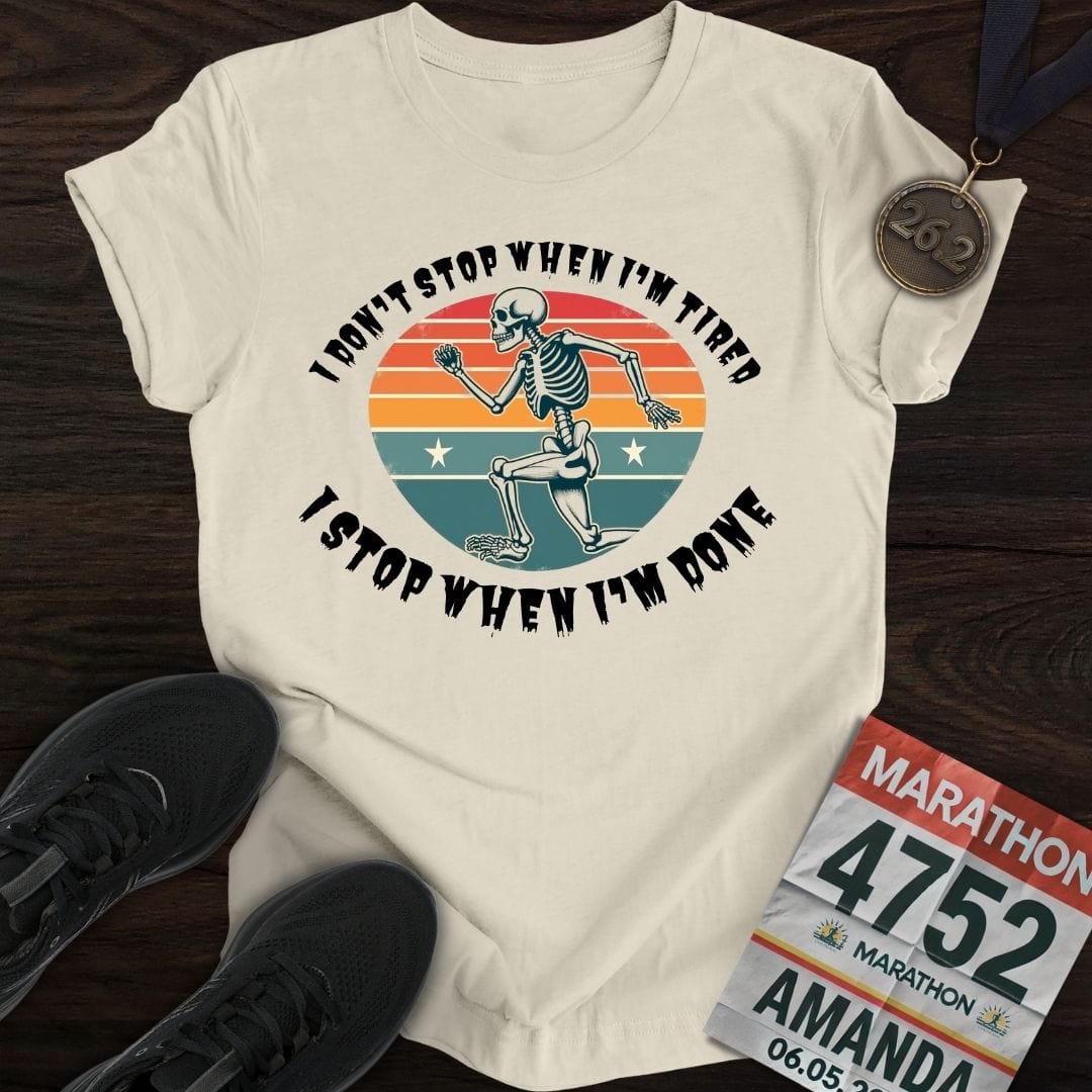 Printify T-Shirt Sand / S No Quit Run T-shirt