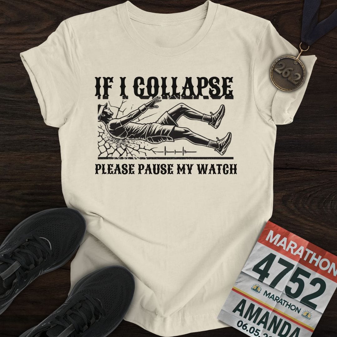 Printify T-Shirt Sand / S Please Pause My Watch T-Shirt