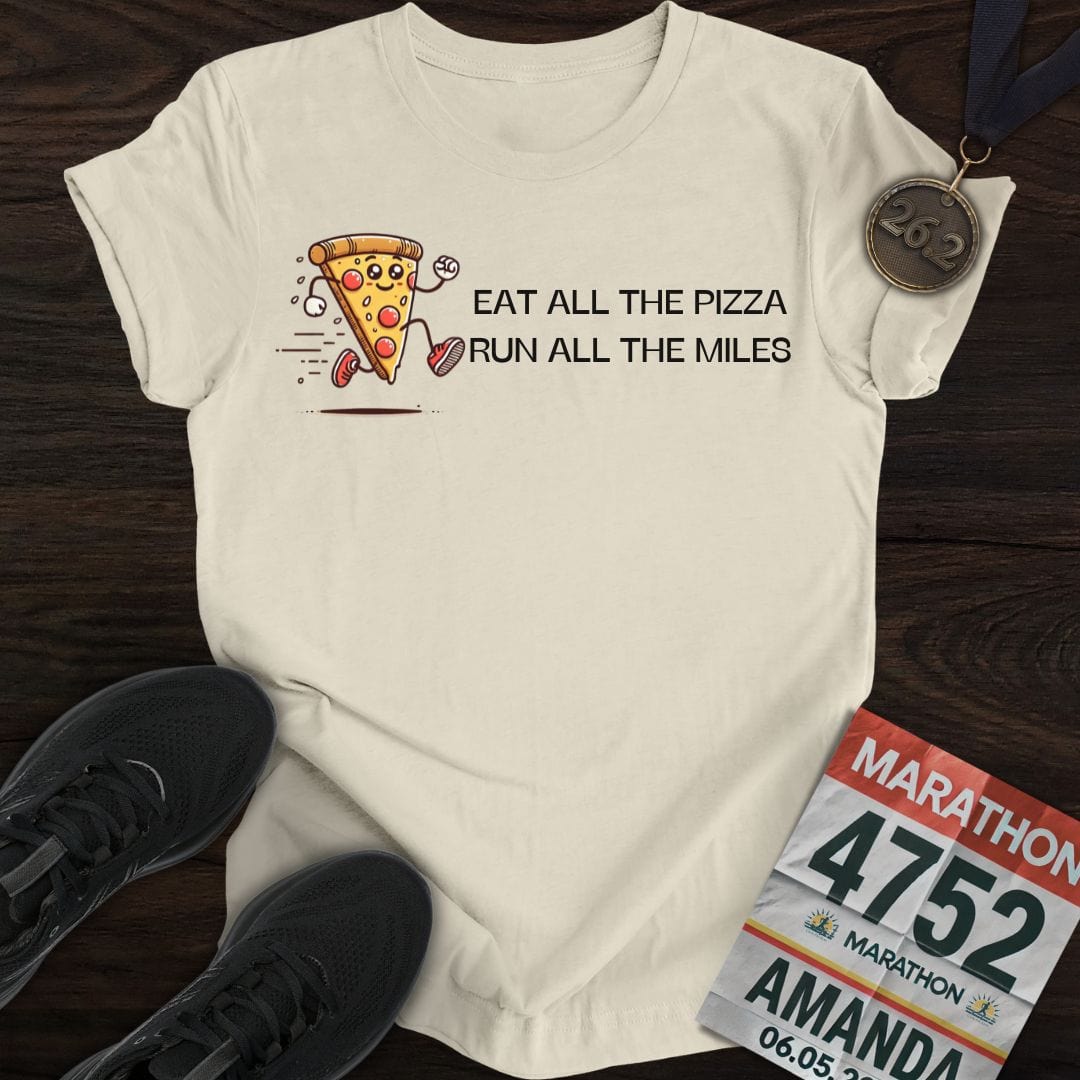 Printify T-Shirt Sand / S Run All The Miles T-Shirt