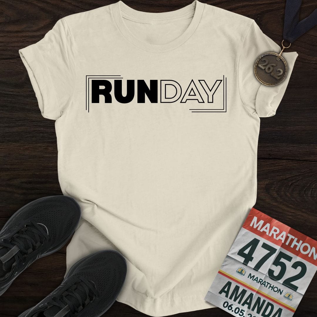 Printify T-Shirt Sand / S Run Day T-shirt