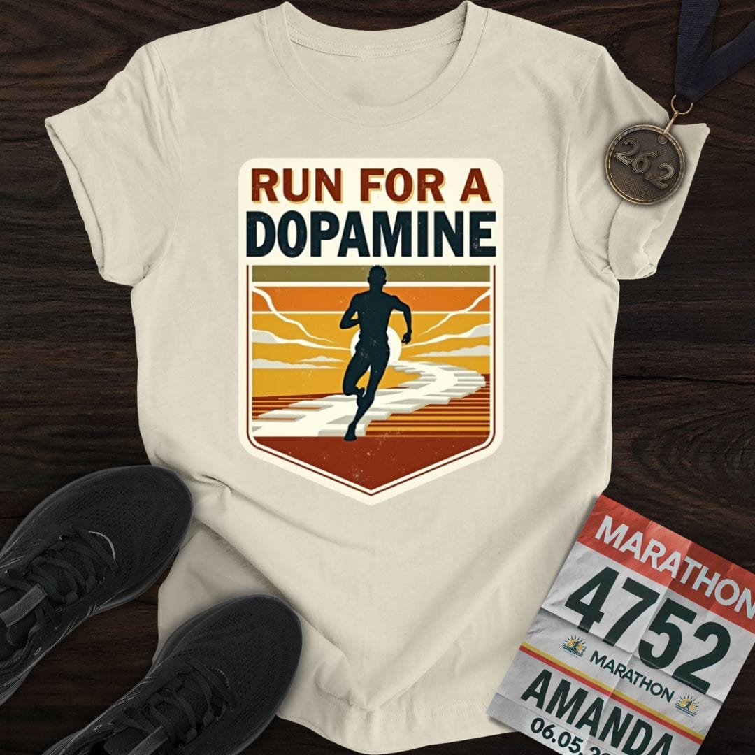 Printify T-Shirt Sand / S Run For A Dopamine T-shirt