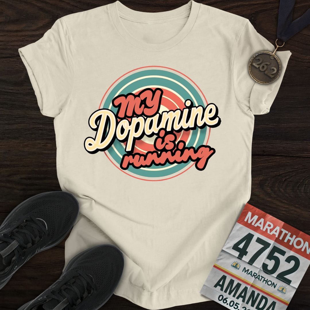 Printify T-Shirt Sand / S Run For Dopamine -3- T-shirt