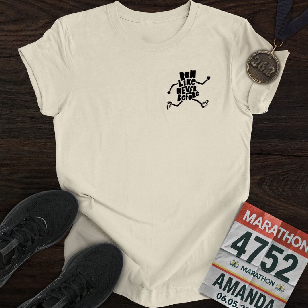Printify T-Shirt Sand / S Run Like Never Before T-Shirt