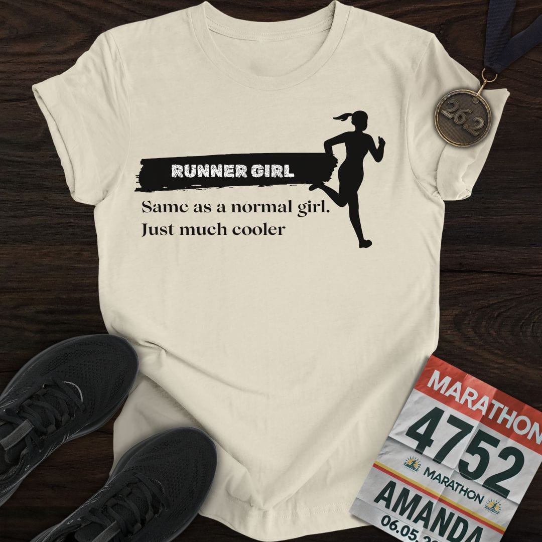 Printify T-Shirt Sand / S Runner Girl T-Shirt