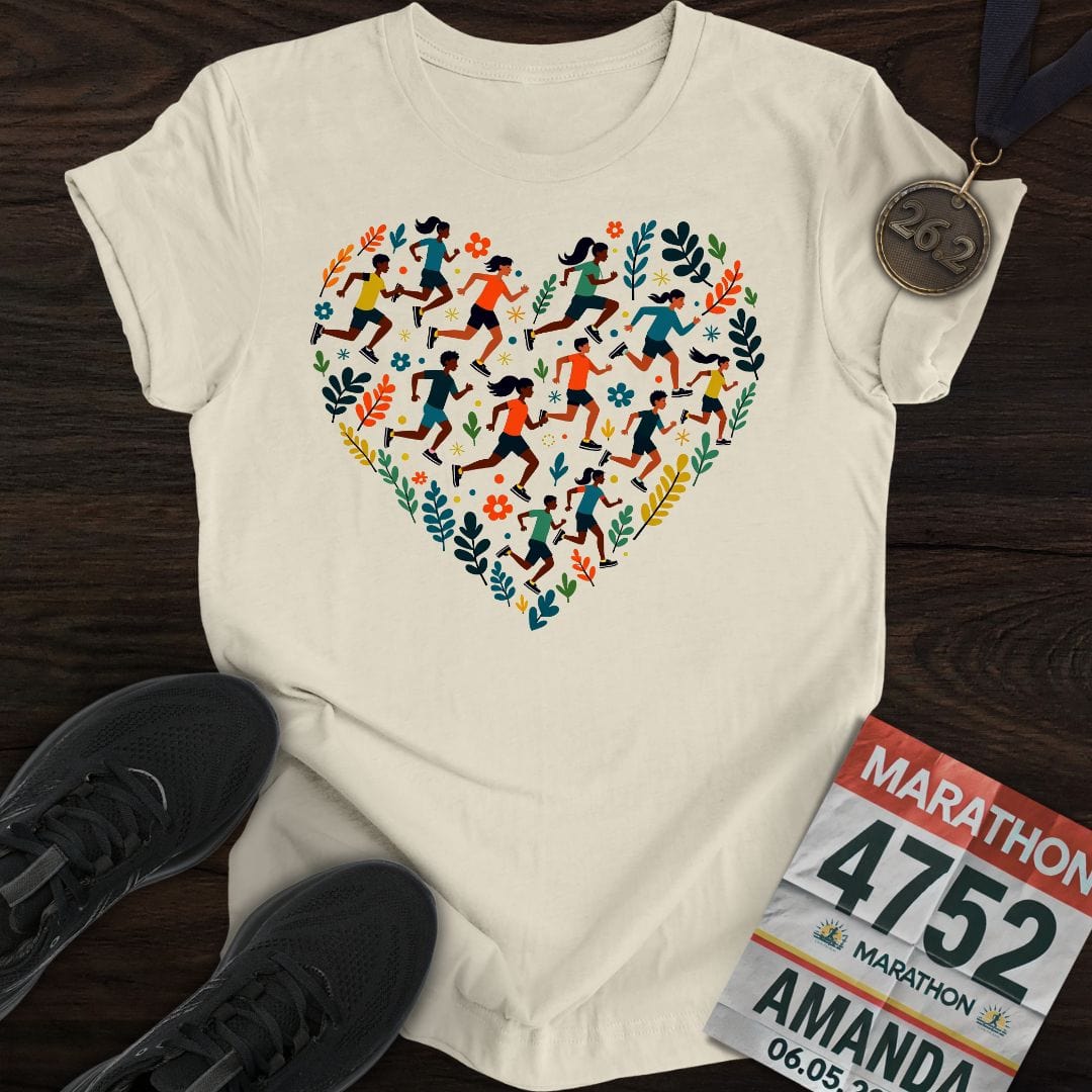 Printify T-Shirt Sand / S Runner Love T-shirt