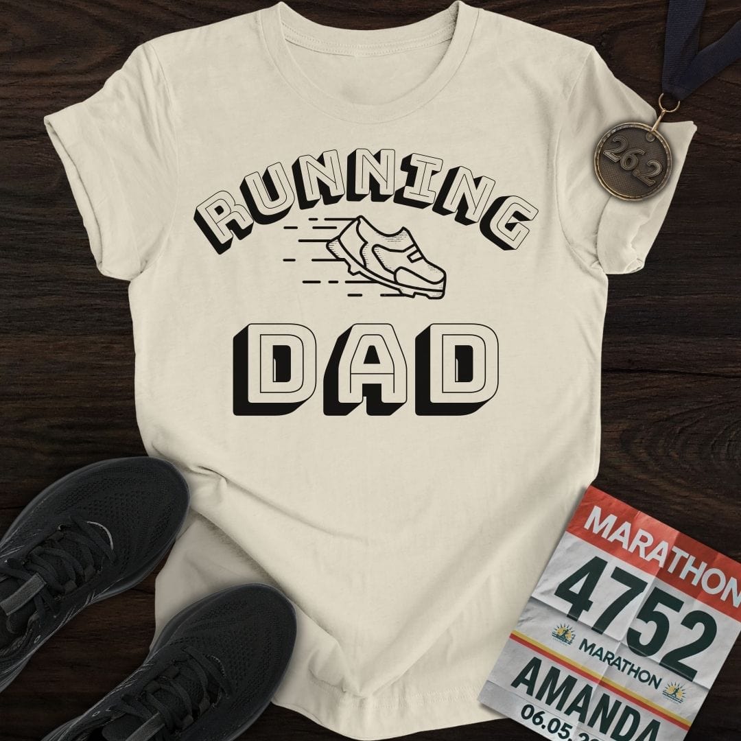 Printify T-Shirt Sand / S Running Dad T-Shirt