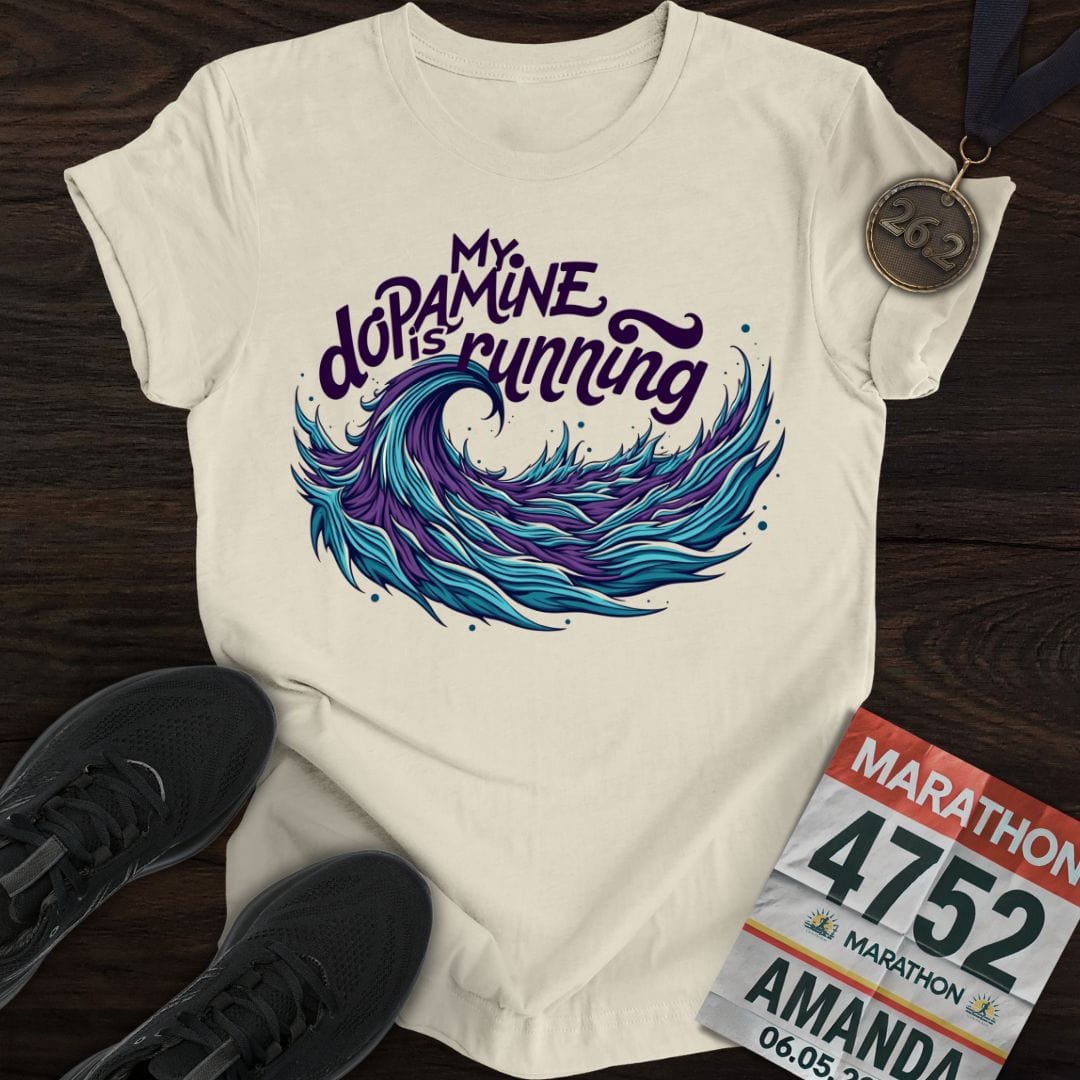 Printify T-Shirt Sand / S Running Dopamine T-shirt