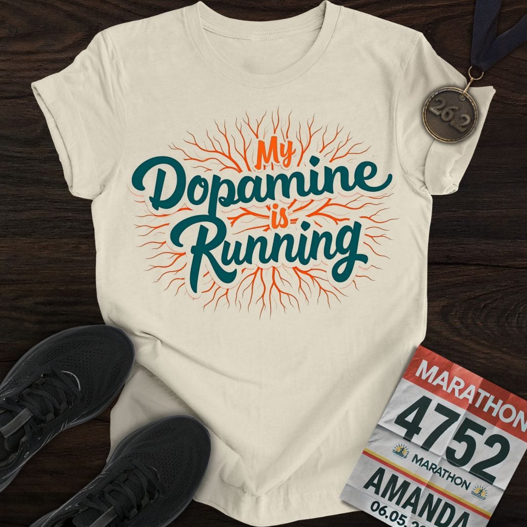 Printify T-Shirt Sand / S Running Dopamine T-shirt