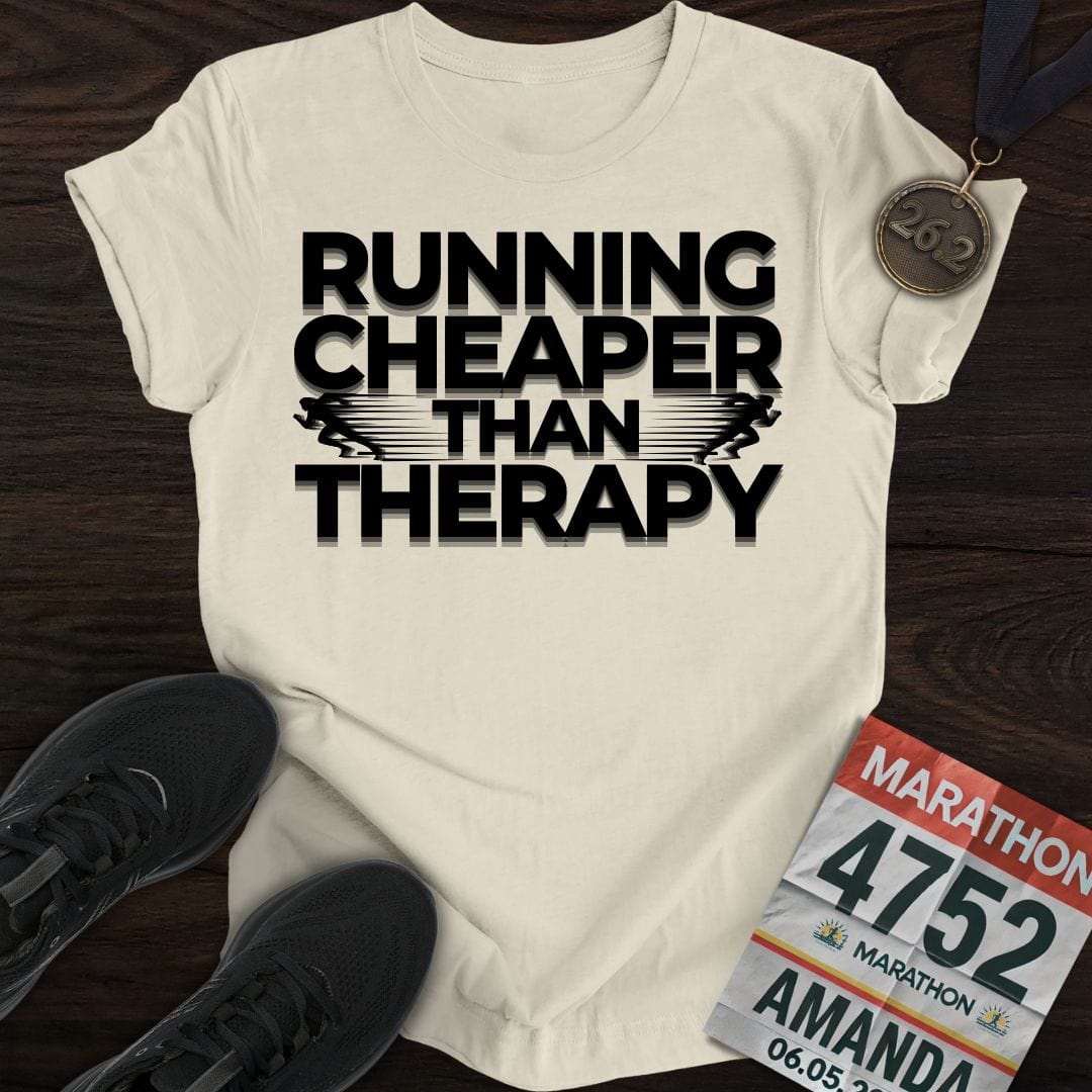 Printify T-Shirt Sand / S Running Therapy T-shirt
