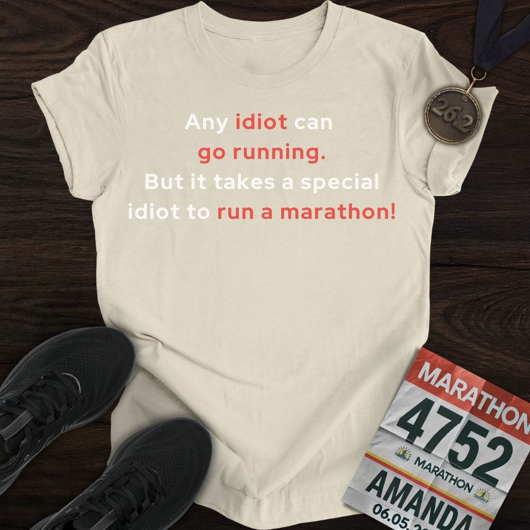 Printify T-Shirt Sand / S Special Idiot Runner T-Shirt