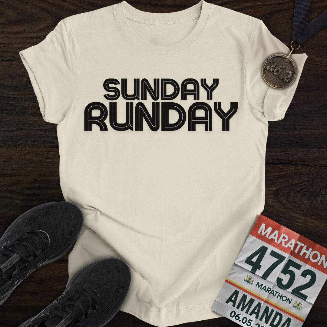Printify T-Shirt Sand / S Sunday Run day T-Shirt