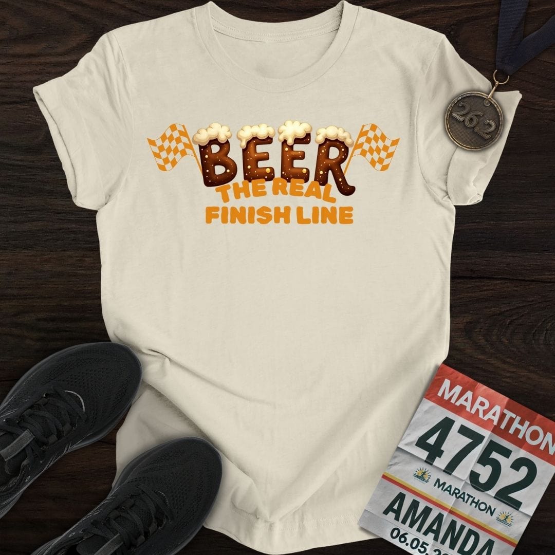 Printify T-Shirt Sand / S The Real Finish Line T-shirt