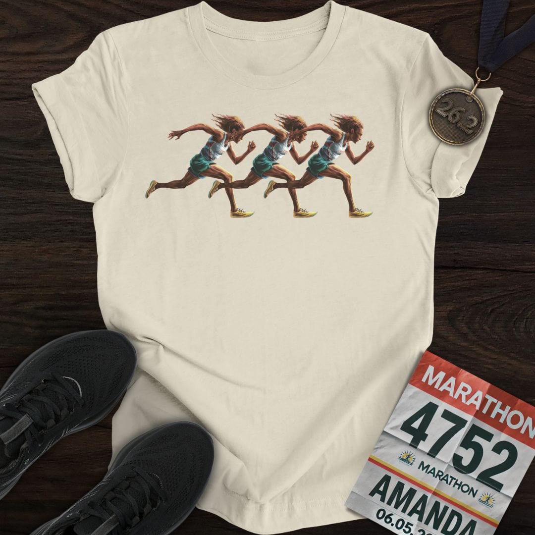 Printify T-Shirt Sand / S Three Runners T-Shirt