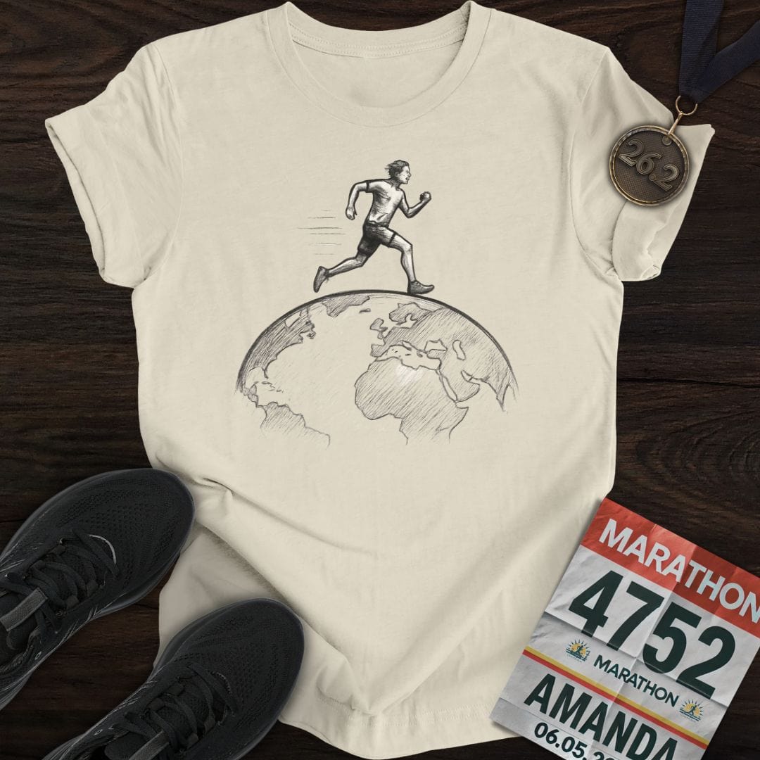 Printify T-Shirt Sand / S World Runner T-Shirt