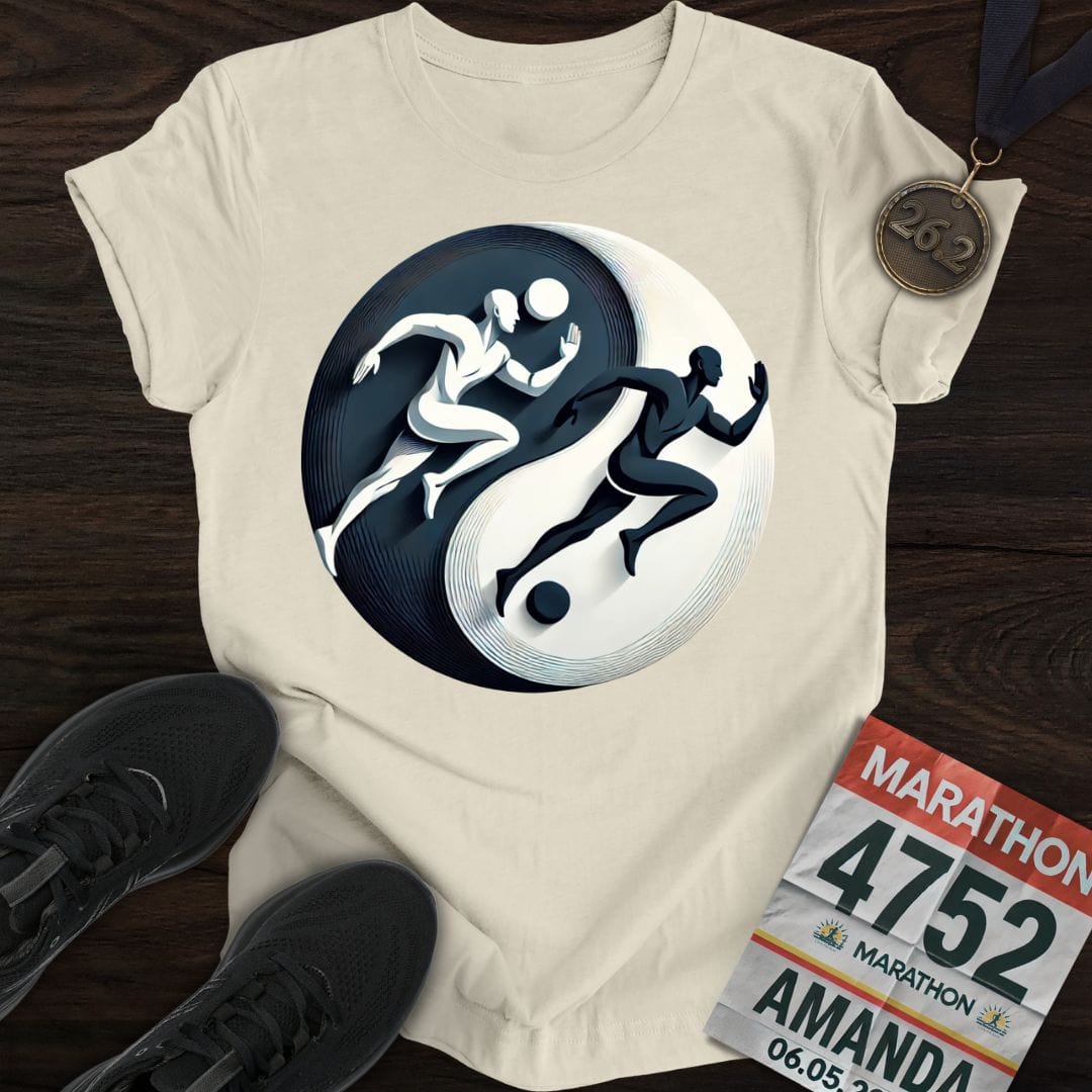 Printify T-Shirt Sand / S Yin Yang Runner T-shirt