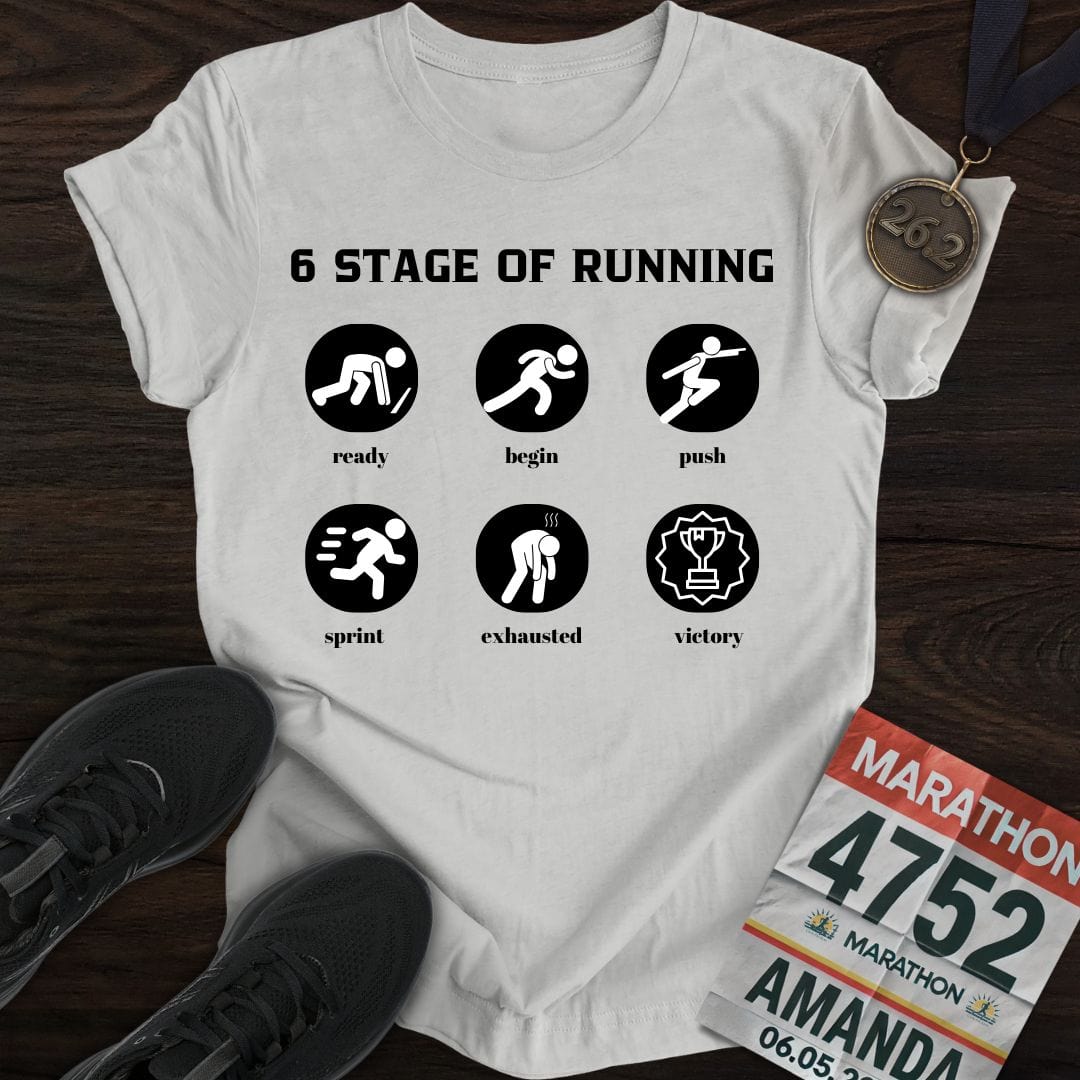 Printify T-Shirt Sport Grey / S 6 Stage of Running T-Shirt