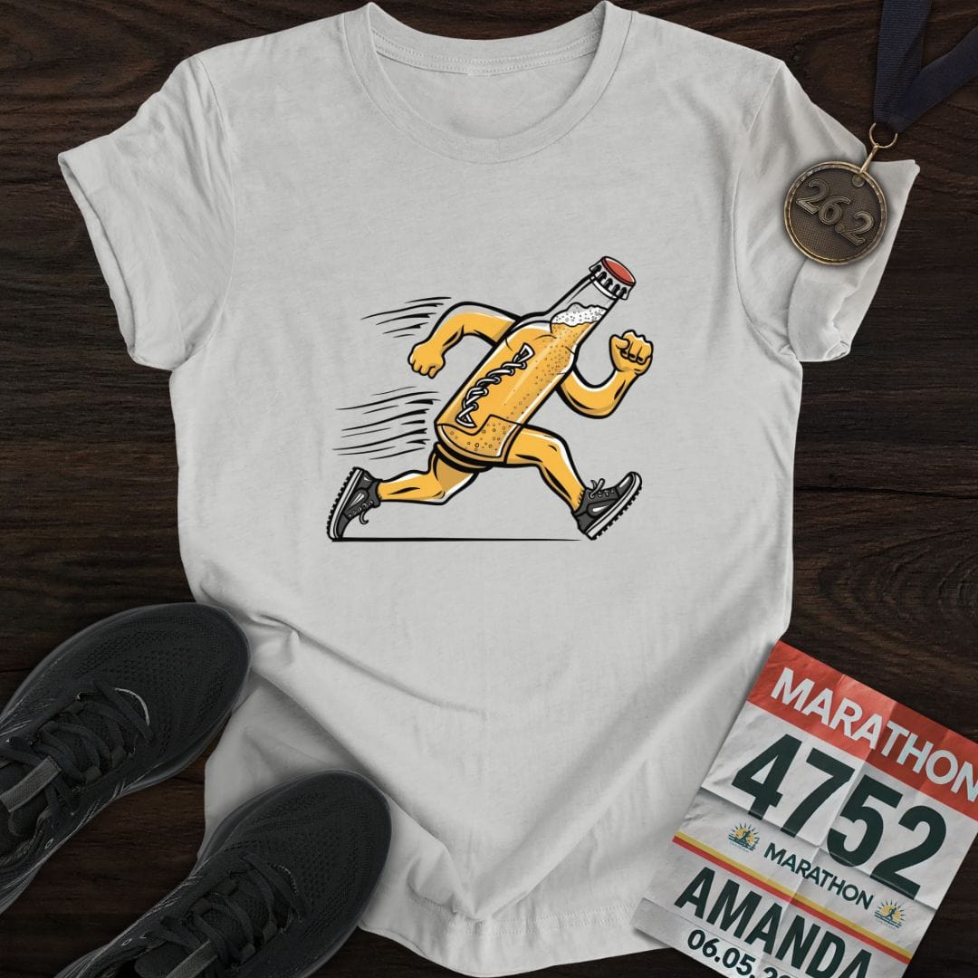 Printify T-Shirt Sport Grey / S Beer Bottle Runner T-Shirt