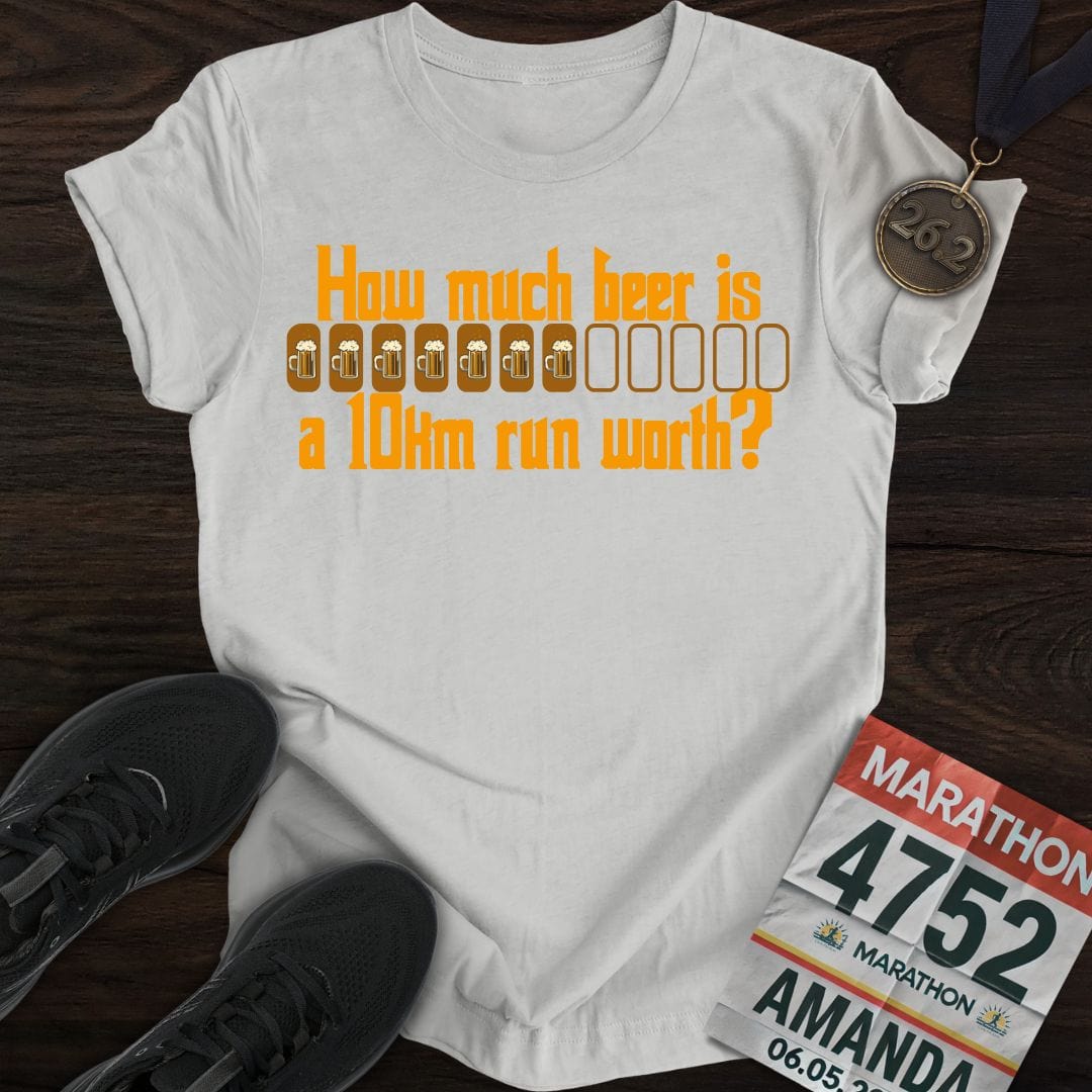 Printify T-Shirt Sport Grey / S Drink Beer and Run 10KM