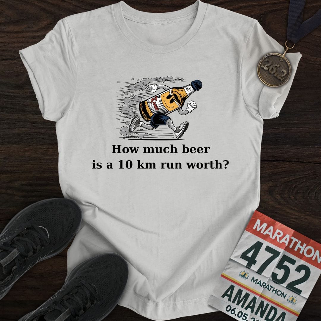 Printify T-Shirt Sport Grey / S Drink Beer Run 10KM T-Shirt