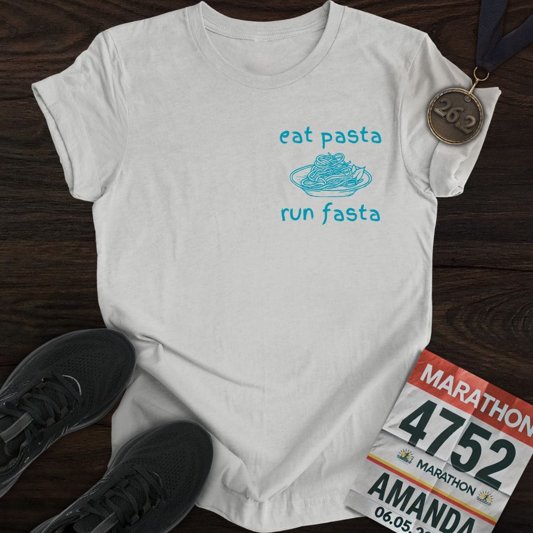Printify T-Shirt Sport Grey / S Eat Pasta and Run Fasta