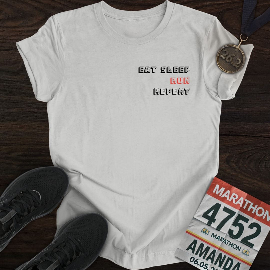 Printify T-Shirt Sport Grey / S Eat Sleep RUN Repeat T-Shirt