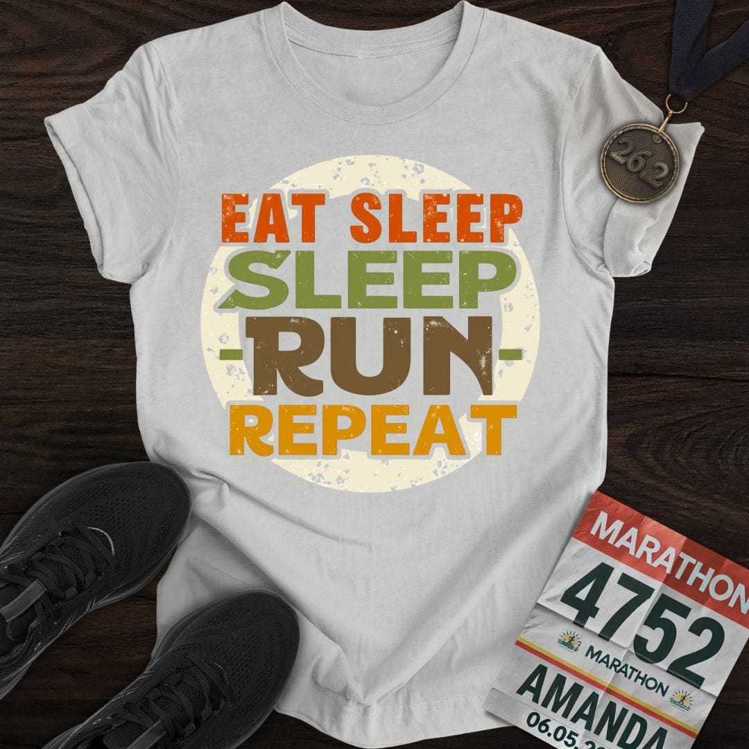 Printify T-Shirt Sport Grey / S Eat Sleep - Sleep Run Repeat T-shirt