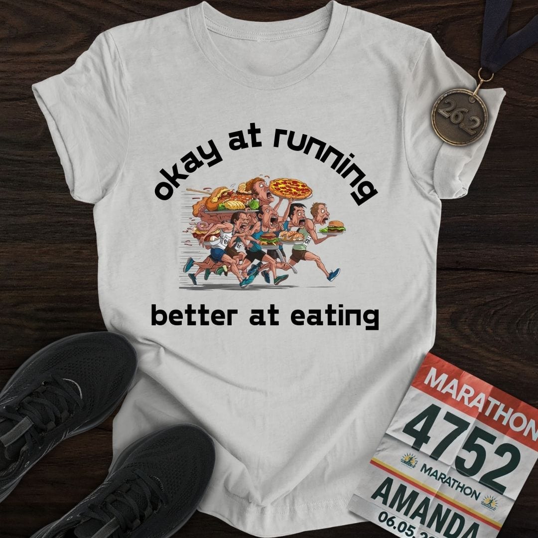 Printify T-Shirt Sport Grey / S Eating and Keep Running T-Shirt