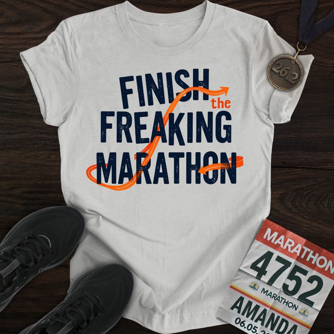 Printify T-Shirt Sport Grey / S Finish The Freaking Marathon T-shirt