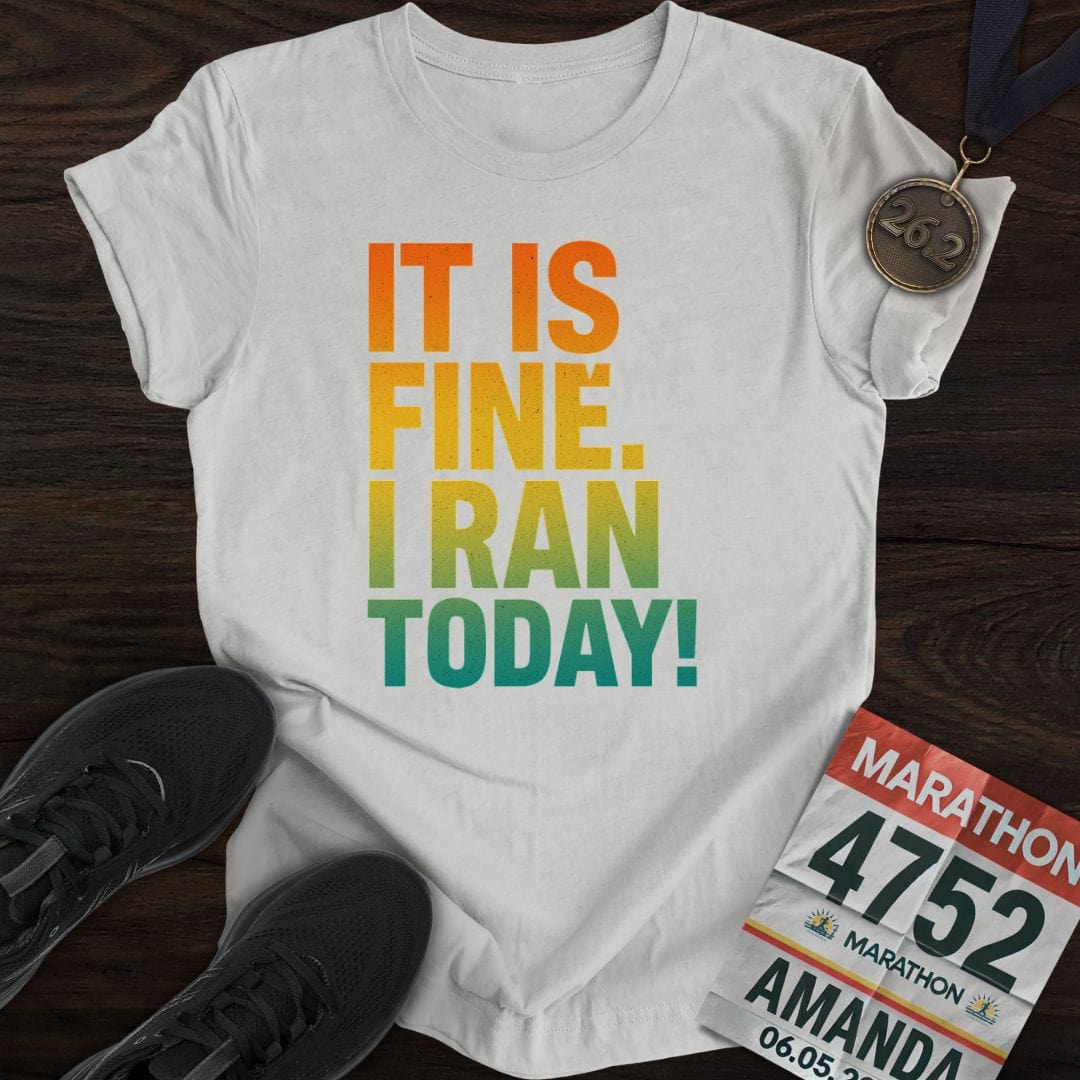 Printify T-Shirt Sport Grey / S I Ran Today -2- T-Shirt