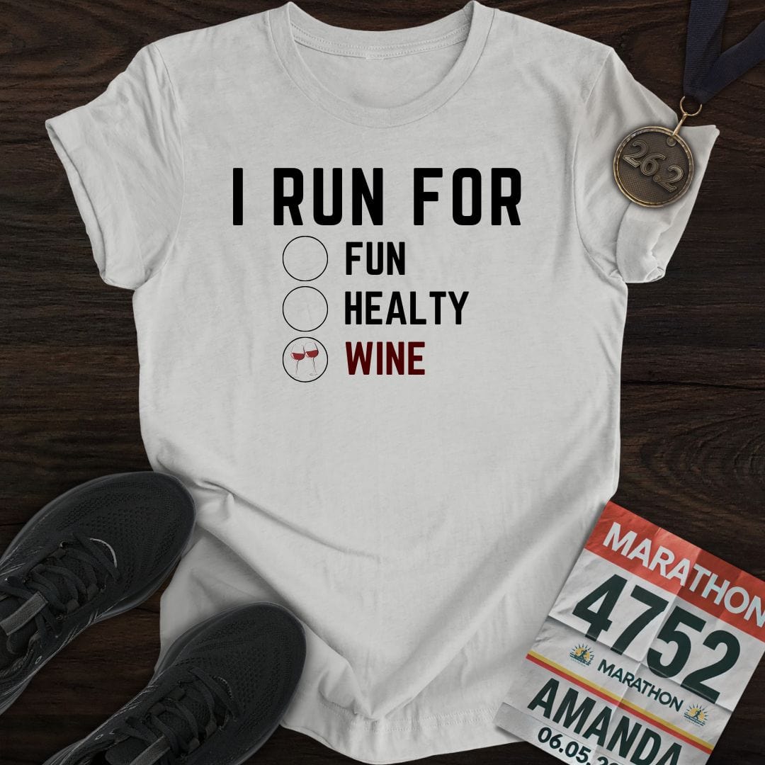 Printify T-Shirt Sport Grey / S I Run for Wine T-Shirt