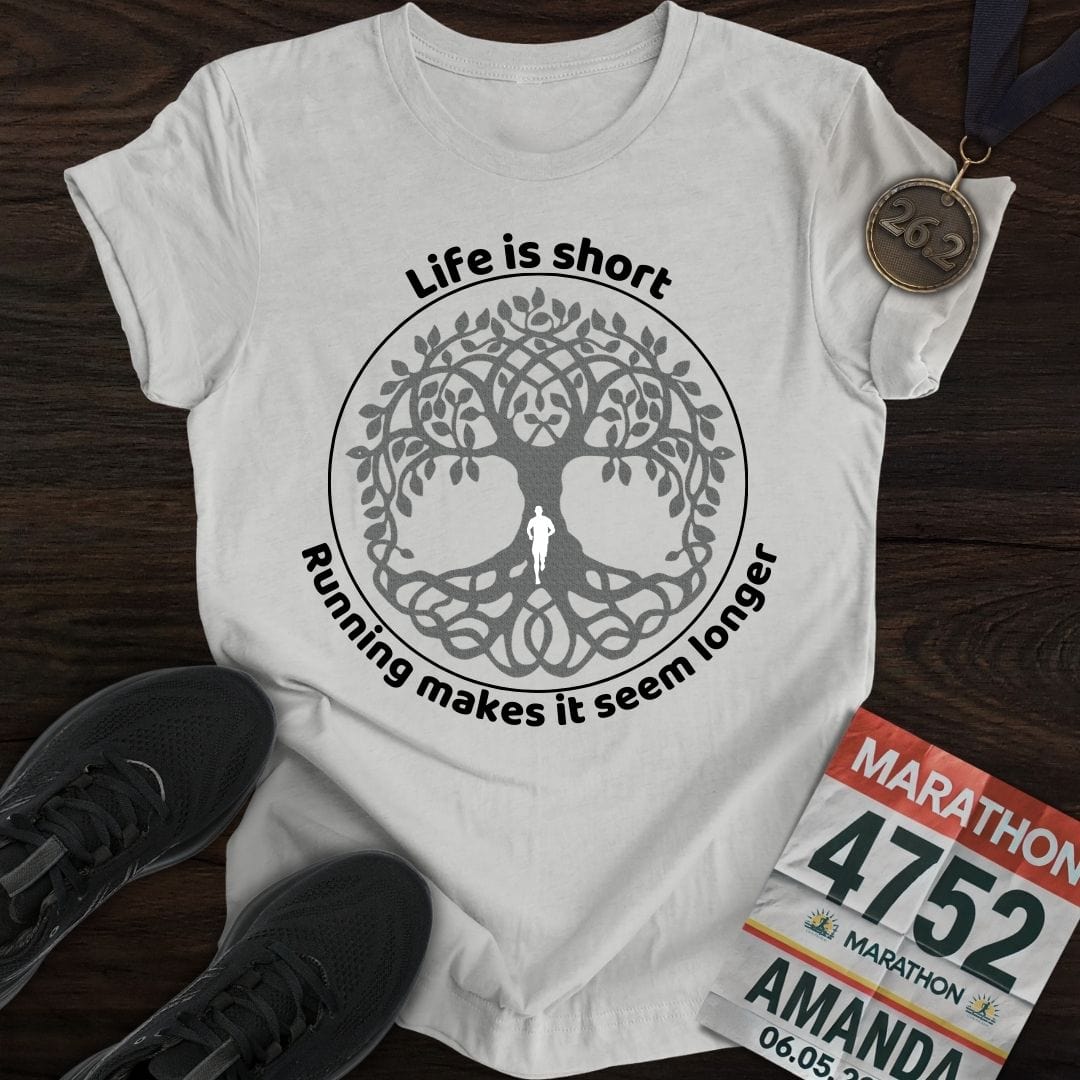 Printify T-Shirt Sport Grey / S Life Is Short Go Run T-Shirt