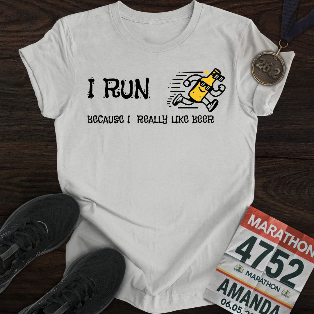 Printify T-Shirt Sport Grey / S Like Run for Beer T-Shirt