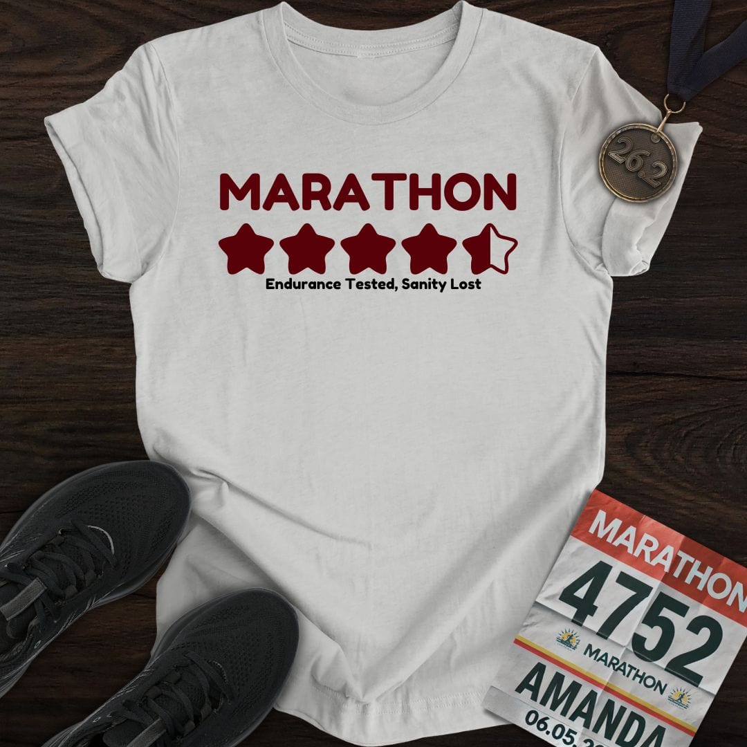 Printify T-Shirt Sport Grey / S Marathon: Endurance Tested, Sanity Lost T-shirt
