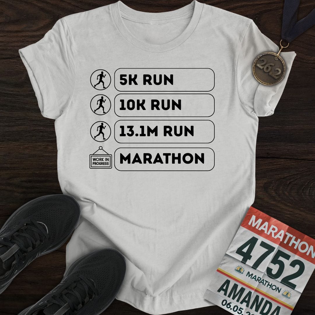 Printify T-Shirt Sport Grey / S Marathon: In Progress T-shirt