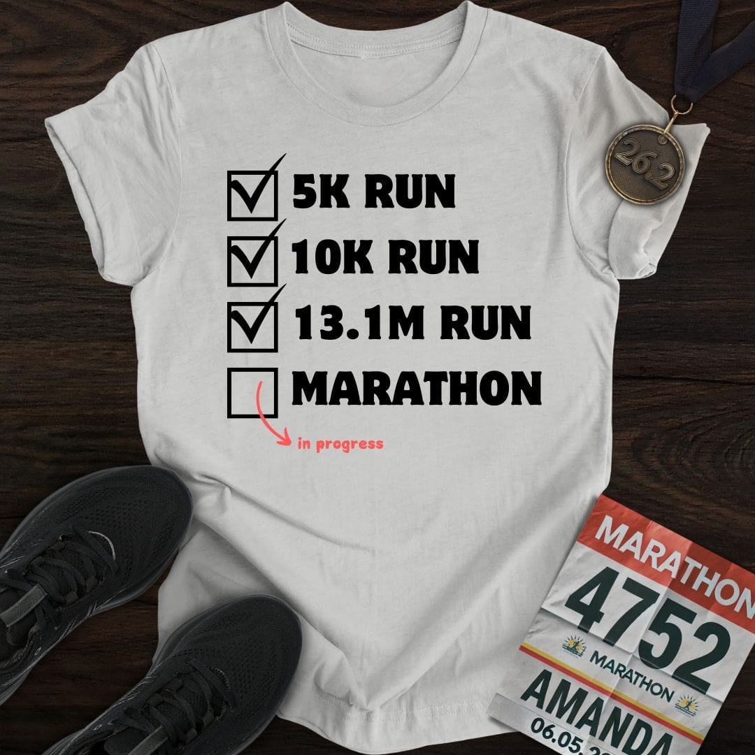 Printify T-Shirt Sport Grey / S Marathon in Progress T-Shirt
