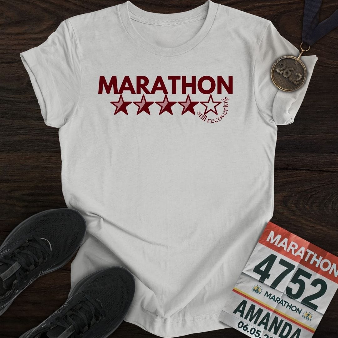 Printify T-Shirt Sport Grey / S Marathon Score: Still Recovering T-shirt