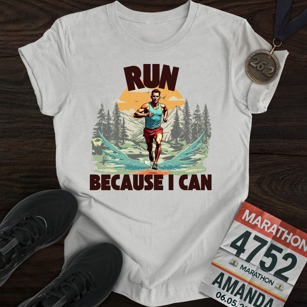 Printify T-Shirt Sport Grey / S Run Because I Can Run! T-shirt