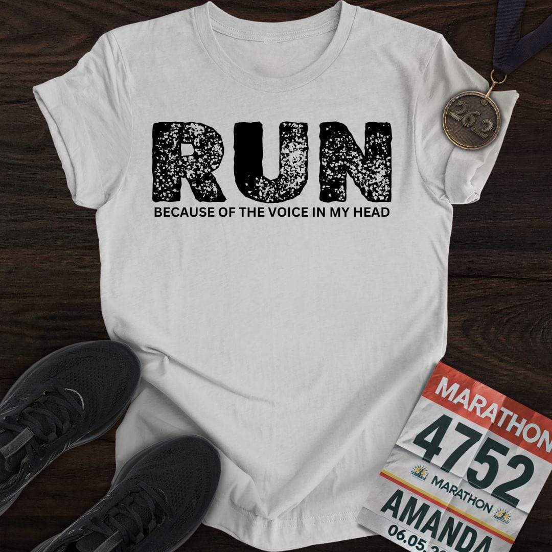 Printify T-Shirt Sport Grey / S Run Because Of The Voice In My Head T-shirt