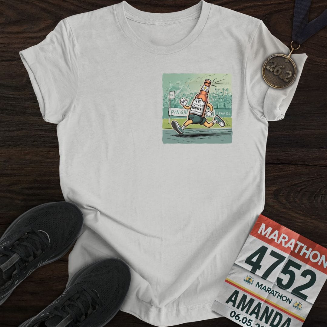 Printify T-Shirt Sport Grey / S Run Beer Bottle T-Shirt