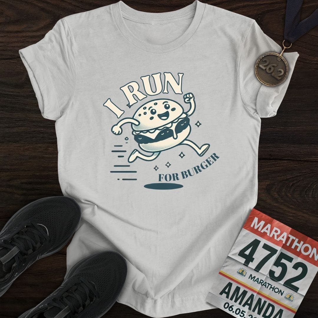 Printify T-Shirt Sport Grey / S Run For Burger T-Shirt