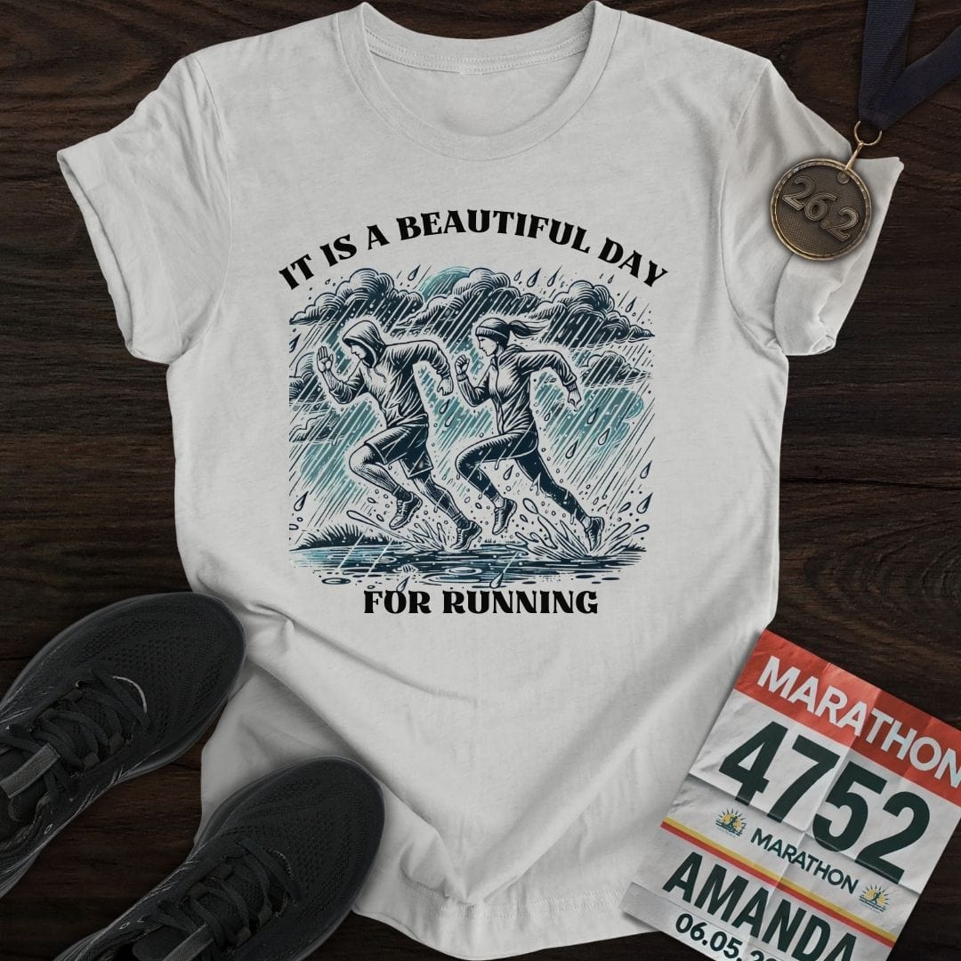 Printify T-Shirt Sport Grey / S Run Rainy Day T-Shirt