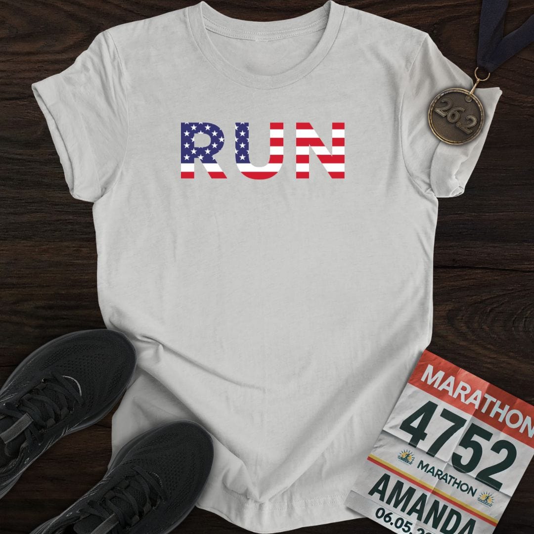 Printify T-Shirt Sport Grey / S Run USA T-Shirt