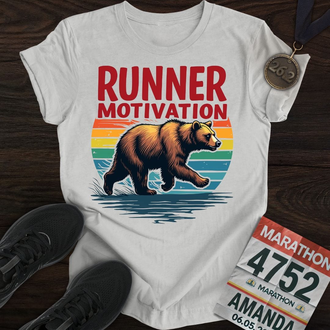 Printify T-Shirt Sport Grey / S Runner Bear Motivation T-shirt