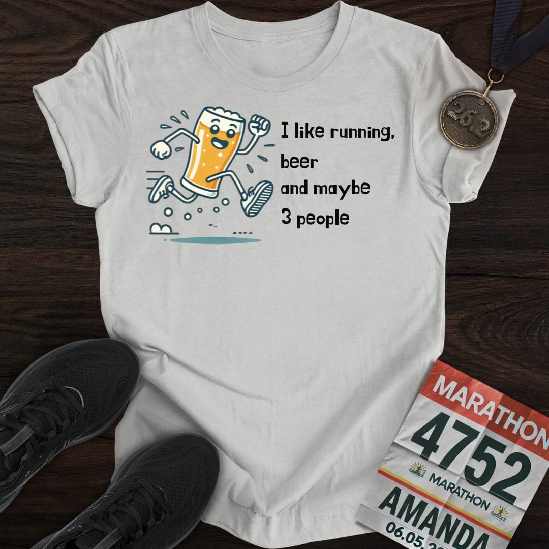 Printify T-Shirt Sport Grey / S Running & 3 People T-Shirt