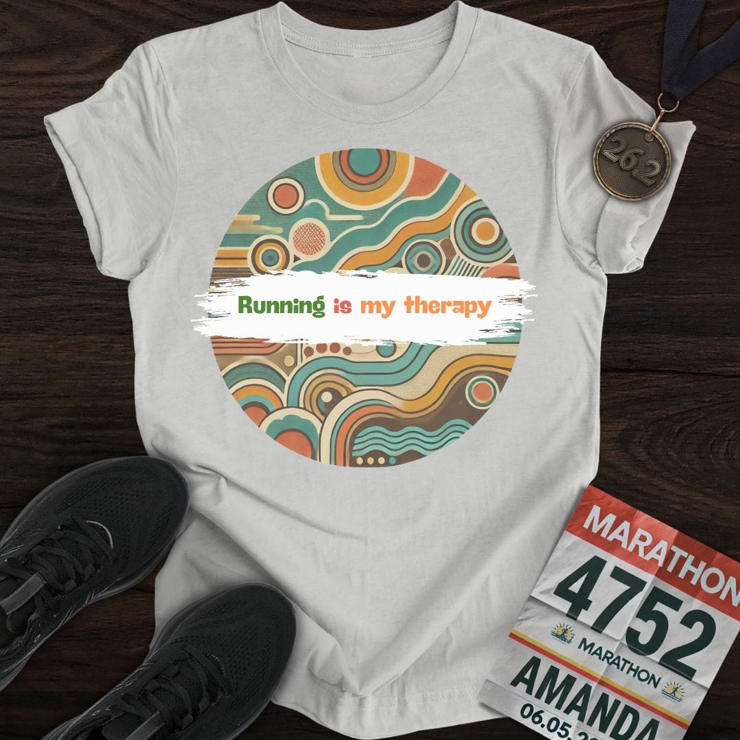 Printify T-Shirt Sport Grey / S Running is My Therapy T-Shirt