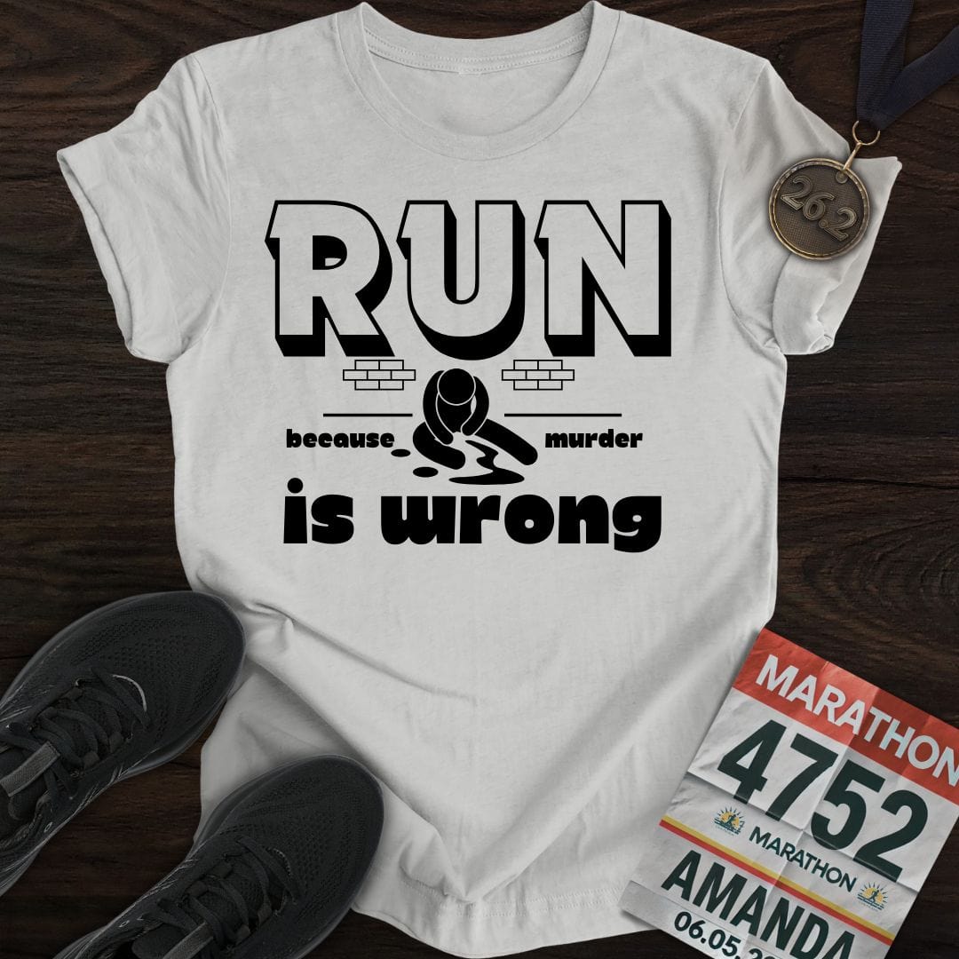 Printify T-Shirt Sport Grey / S Running or Murder T-shirt